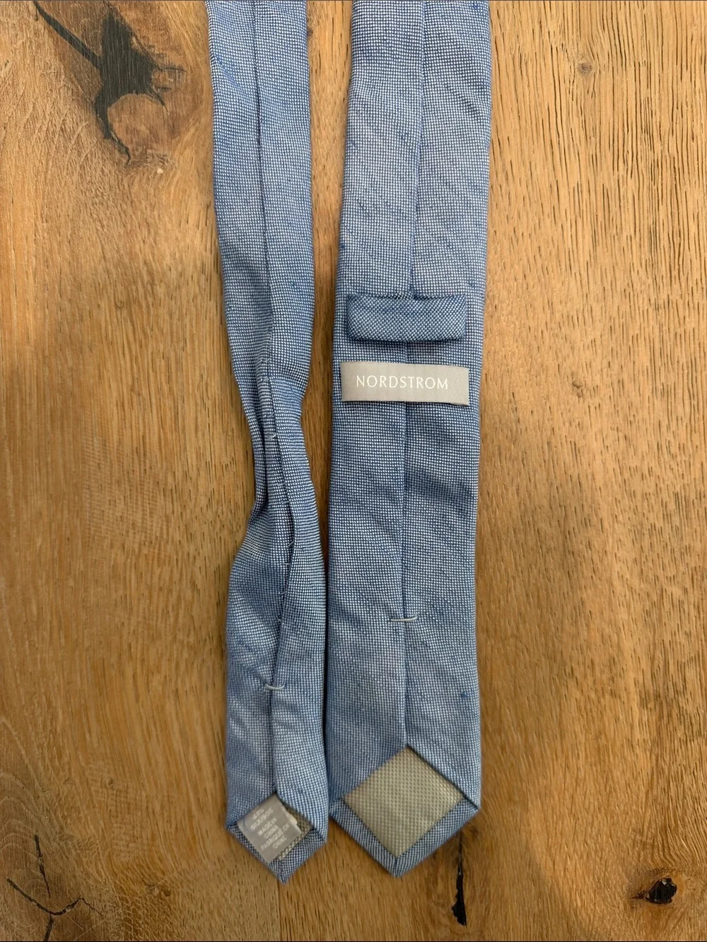 Light Blue Men's Knit Skinny Tie - Classic Casual Style